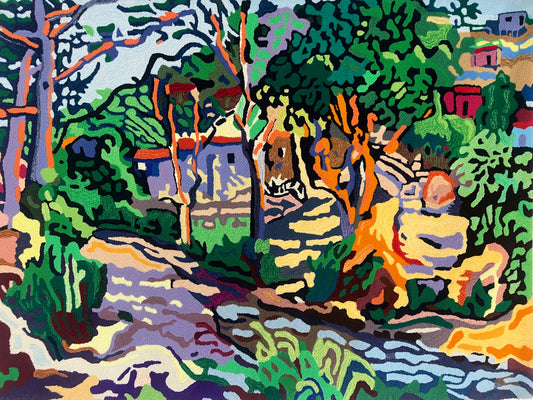 Paisaje de Pueblo (Obra pendant / compañera de Árboles Secos)